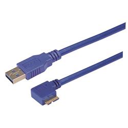 USB 3.0线缆组件，直通A型/直角左出线Micro-B，2米的图片