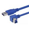 USB 3.0线缆，A型公头/直角右出线B型公头，2米的图片