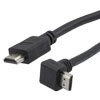 特优型超高速HDMI线缆，支持8K@60Hz与48Gbps，直角型上出线公头（插头）/直通型公头（插头），低烟无卤护套，黑，1米的图片