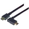 具有以太网功能的低烟无卤高速HDMI 线缆，公头/公头直角式向右出线，0.5m的图片