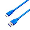 USB 3.0电缆组件，A型公插头到C型公插头，28/26/22 AWG，PVC，蓝色，1.5米的图片