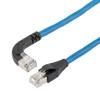 以太网超六类10gig直角弯头线缆组件，F/UTP屏蔽，26AWG，RJ45直头/右弯头，低烟无卤外被，蓝色，3.0米的图片